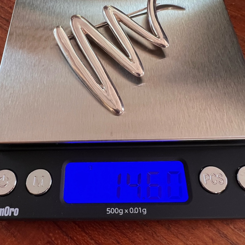 Tiffany & Co. Silver Zigzag Brooch - Picture 7 of 7